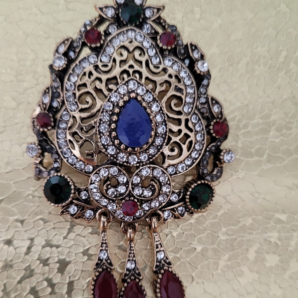 Turkish antique design Tussell Gypsy Brooch pin